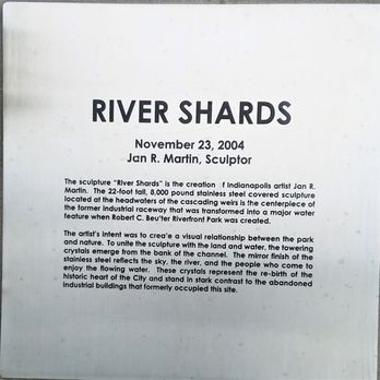 River Shards - dedication plaque - Public Art Near Me - Mishawaka, Indiana River Shards - dedication plaque - Public Art Near Me - Mishawaka, Indiana