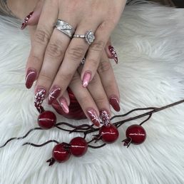 Christmas gel x manicure Christmas gel x manicure