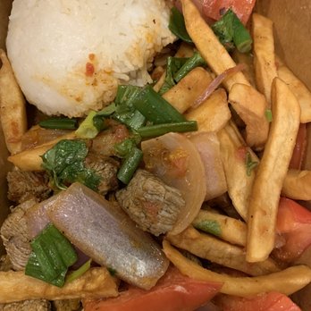 Barranco - Lomo Saltado - the tender, seasoned beef with onions and tomatoes were great, but the fries were soggy by the time the delivery arrived - Peruvian Near Me - Lafayette, California Barranco - Lomo Saltado - the tender, seasoned beef with onions and tomatoes were great, but the fries were soggy by the time the delivery arrived - Peruvian Near Me - Lafayette, California