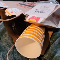 McDonald's - Delivery of empty coffee cups.