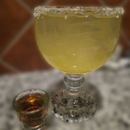 Grand Margarita with a shot of Grand Marnier Grand Margarita with a shot of Grand Marnier