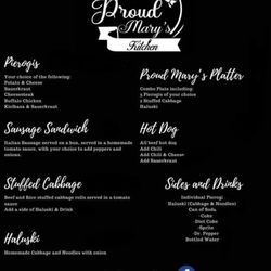 Proud Mary’s Kitchen - Menu