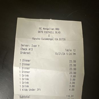 Rc Mongolian BBQ Buffet - Buffets Near Me - Rancho Cucamonga, California