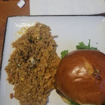 Tommy's Tavern + Tap - Turkey burger with kimchi fried rice - American Near Me - Edison, New Jersey
