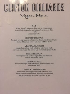 Menu photo 2 Clifton Billiards Clifton, NJ