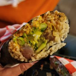 Ouka Sora - Ferrell Parkway - Ahi Burrito and ordered side of seaweed salad. Really enjoyed it follow @lavida_757 on instagram for more.