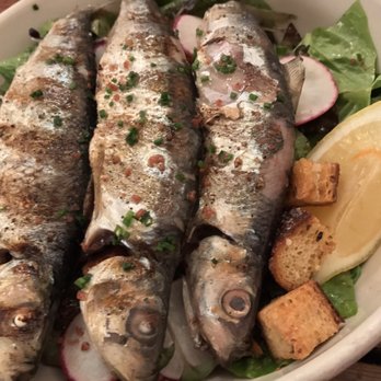 Fish - Herring over salad - Seafood Near Me - Sausalito, California Fish - Herring over salad - Seafood Near Me - Sausalito, California