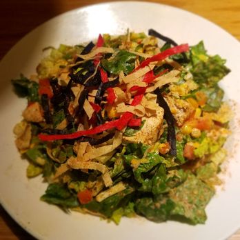 BJ's Restaurant & Brewhouse - Santa Fe Salad with chicken, really good but only down side is the chicken was not fully grilled. - Breweries Near Me - Warwick, Rhode Island