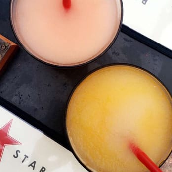 Red Star Taco Bar - Peach and watermelon blended Margaritas - Mexican Near Me - Seattle, Washington