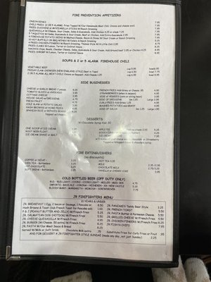 Menu photo 3 Firehouse Cafe Simi Valley, CA