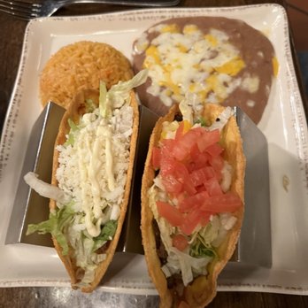 El Adobe - Potato taco and shredded beef taco combo - Latin American Near Me - San Juan Capistrano, California