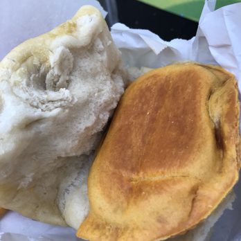Kingston Tropical Bakery - Look how soft that bread is and now nicely golden brown the beef patty is. - Bakeries Near Me - Bronx, New York