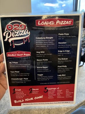 Menu photo 1 029 Pizza Burns, TN