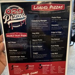 029 Pizza menu