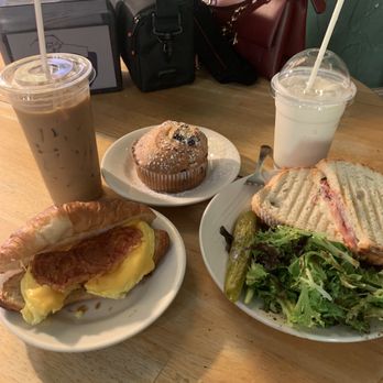 Beans in the Belfry - Breakfast Sandwich Tuscan Iced Latte Blended Protein Drink and blueberry muffin - Sandwiches Near Me - Brunswick, Maryland Beans in the Belfry - Breakfast Sandwich Tuscan Iced Latte Blended Protein Drink and blueberry muffin - Sandwiches Near Me - Brunswick, Maryland