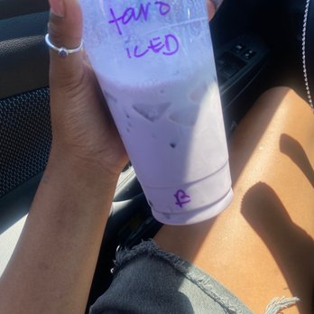 Bubble Tea & Brews - a woman's legs in a car - Street Vendors Near Me - Gresham, Oregon