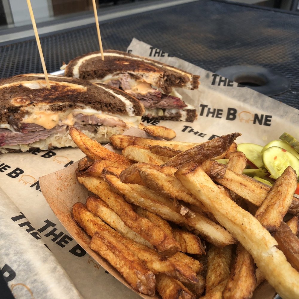The Bone - Brisket Reuben with French Fries - Barbeque Near Me - Gainesville, Virginia