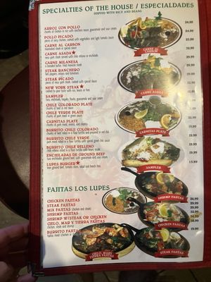 Menu photo 1 Los Lupes Mexican Restaurant Mesquite, NV Menu photo 1 Los Lupes Mexican Restaurant Mesquite, NV