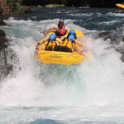 Portland Rafting Company LLC. - Going down the 14 ft waterfall