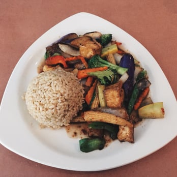 Thai Mint - Basil Eggplant with extra vegetables and fried tofu (vegan) - Thai Near Me - New Orleans, Louisiana Thai Mint - Basil Eggplant with extra vegetables and fried tofu (vegan) - Thai Near Me - New Orleans, Louisiana
