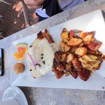 The Raintree Restaurant - Norwegian poached eggs - American Near Me - Saint Augustine, Florida