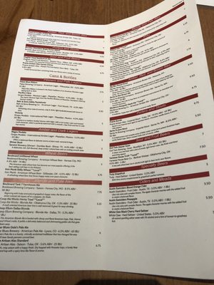 Menu photo 5 Bricktown Brewery Oklahoma City, OK