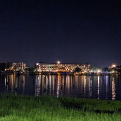 BridgePointe Hotel & Marina - View from the hotel of the riverfront and historic downtown