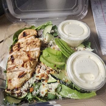 The Stand - American Classics Redefined - A grilled chicken salad from the Stand! - Kale Quinoa Crunch Salad - New American Near Me - Tustin, California The Stand - American Classics Redefined - A grilled chicken salad from the Stand! - Kale Quinoa Crunch Salad - New American Near Me - Tustin, California
