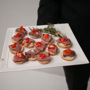 Jewell Events Catering - Horseradish with Red Pepper Sauté Bistro Beef on Brioche - Caterers Near Me - Chicago, Illinois
