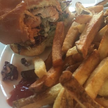 The Fitz - Fried chicken sandwich with jalapeño slaw. Nice and spicy. - Bars Near Me - Vail, Colorado The Fitz - Fried chicken sandwich with jalapeño slaw. Nice and spicy. - Bars Near Me - Vail, Colorado