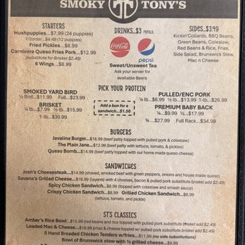 Smoky Tony's BBQ - Front - Southern Near Me - Holly Ridge, North Carolina Smoky Tony's BBQ - Front - Southern Near Me - Holly Ridge, North Carolina