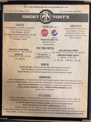 Menu photo 3 Smoky Tony's BBQ Holly Ridge, NC Menu photo 3 Smoky Tony's BBQ Holly Ridge, NC