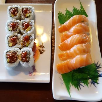 Bristol General Store - Spicy tuna roll and salmon nigiri. - Sushi Bars Near Me - Ennis, Texas Bristol General Store - Spicy tuna roll and salmon nigiri. - Sushi Bars Near Me - Ennis, Texas