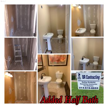 BR Contracting - Added a half bathroom for guests. - General Contractors Near Me