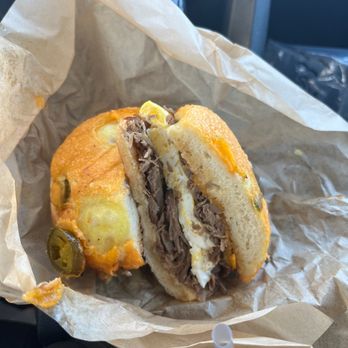 Einstein Bros. Bagels - Texas Brisket Egg Sandwich - Bagels Near Me - Torrance, California Einstein Bros. Bagels - Texas Brisket Egg Sandwich - Bagels Near Me - Torrance, California