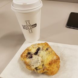 Blueberry Scone and Latte Blueberry Scone and Latte