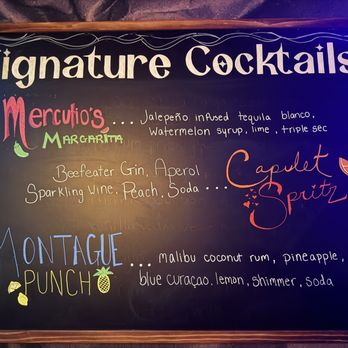 Drunk Shakespeare - Phoenix - Signature cocktails - Comedy Clubs Near Me - Phoenix, Arizona