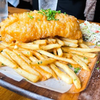 The Dearborn - Fish n Chips [ large plate ]  IG: 4Jeffer_ - New American Near Me - Chicago, Illinois