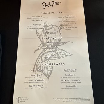 Jack Rose - Food menu - Cajun/Creole Near Me - New Orleans, Louisiana