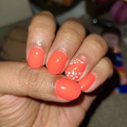Blissful Nails & Spa - Dip nails with nail art