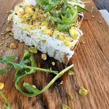 Uno Tre Otto - Bread with cheese, honey and pistachios which was incredible - Italian Near Me - Claremont, California Uno Tre Otto - Bread with cheese, honey and pistachios which was incredible - Italian Near Me - Claremont, California