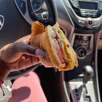 Nomad Cafe - Croissant w/ egg, cheese, and bacon. - Coffee & Tea Near Me - Oakland, California