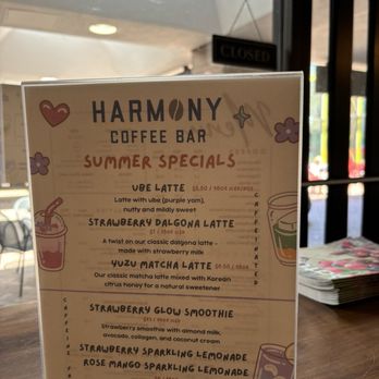 Harmony Coffee Bar - summer specials 2024 - Coffee & Tea Near Me - Highland Park, Illinois Harmony Coffee Bar - summer specials 2024 - Coffee & Tea Near Me - Highland Park, Illinois