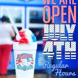 Pelican's Snoballs - Open everyday of their season, rain shine or holiday!