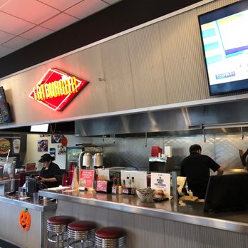 Fatburger & Buffalo's Express - The line where you can see the cooks - Burgers Near Me - Redmond, Washington