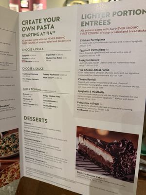 Menu photo 1 Olive Garden Italian Restaurant Montclair, CA