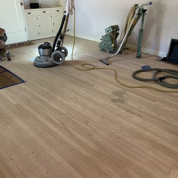 Thibodeau Floors - The spot with the oblong stain before staining. Notice there's no stain and it's roughly the width of the buffer... - Flooring Near Me Thibodeau Floors - The spot with the oblong stain before staining. Notice there's no stain and it's roughly the width of the buffer... - Flooring Near Me