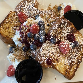 Butter Cafe - Brioche French toast with jam, blueberries raspberries and granola! DELISH!!! - Breakfast & Brunch Near Me - Victor, Idaho