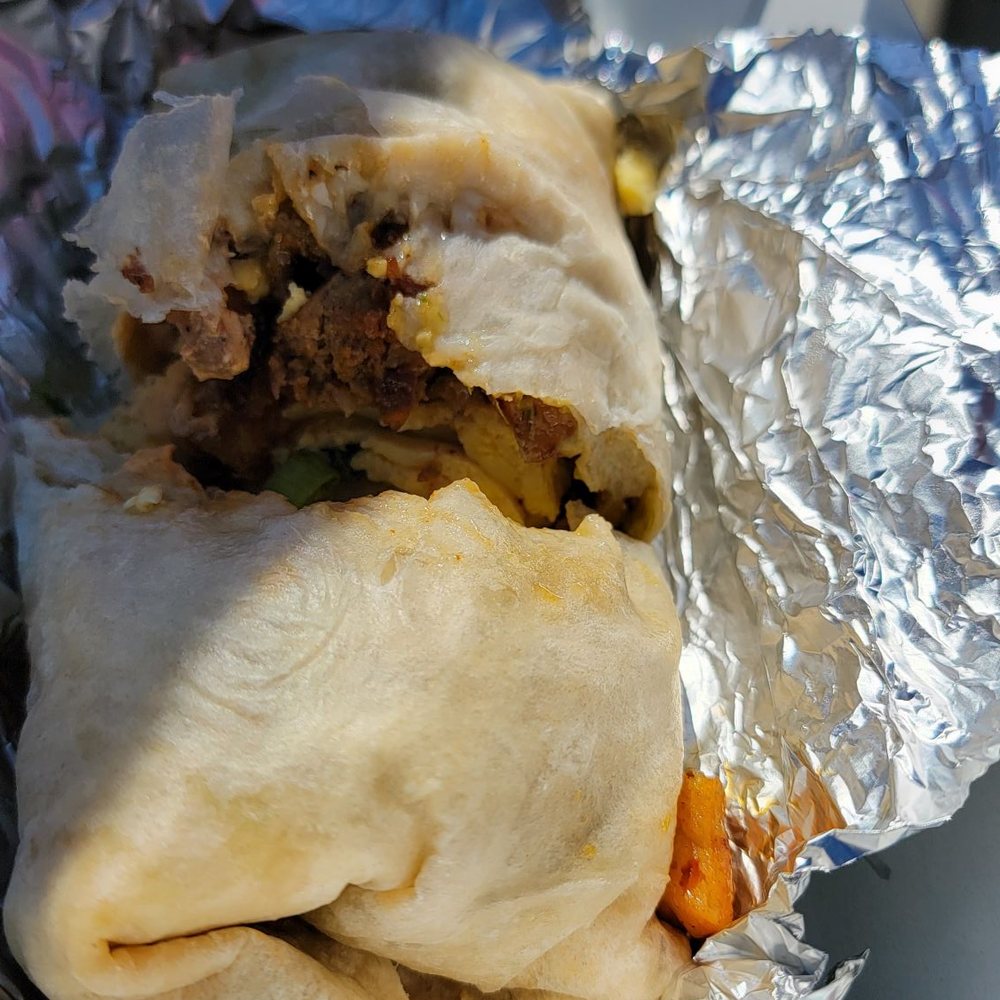 Marination Ma Kai - Chorizo breakfast burrito - Korean Near Me - Seattle, Washington Marination Ma Kai - Chorizo breakfast burrito - Korean Near Me - Seattle, Washington