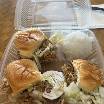 Surf Brothers Teriyaki - Three chicken sliders with white rice - Hawaiian Near Me - Escondido, California